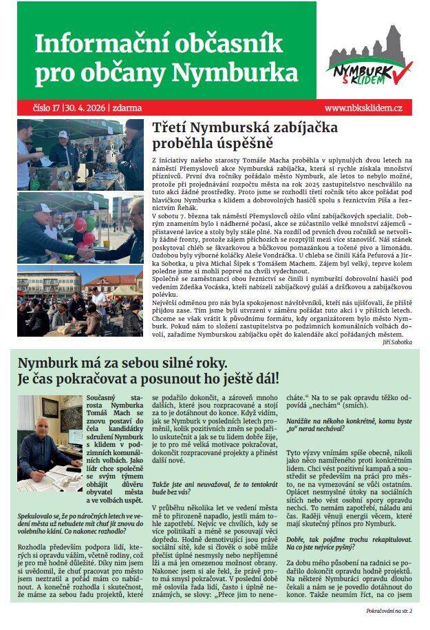 Obálka občasníku číslo 17