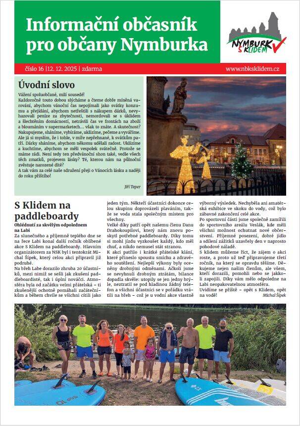 Obálka občasníku číslo 16
